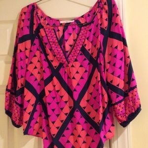 Print Silk Blouse